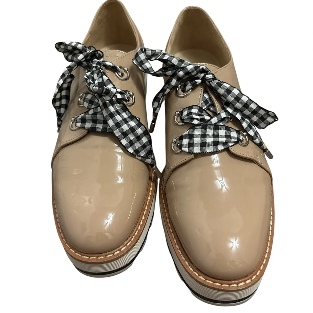 Zara Tan Women's Shoes with Checkered Laces